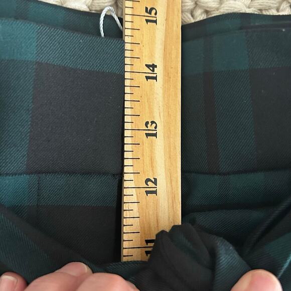 Antonio Melani NWT womens Natalia green plaid pleated belted ankle pants size 10 - Picture 12 of 12